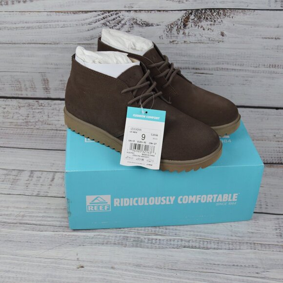 REEF MENS LEUCADIAN CHUKKA BOOTS LIGHTWEIGHT SIZE 9 BROWN NWB - Picture 3 of 16